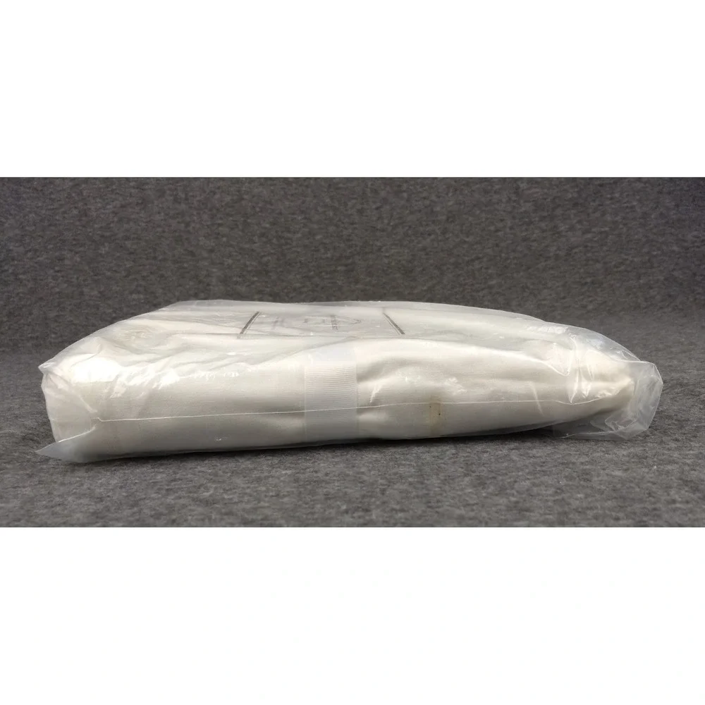 Pottery Barn Essentials Bed Skirt Cal King White Cotton Linen Blend 14